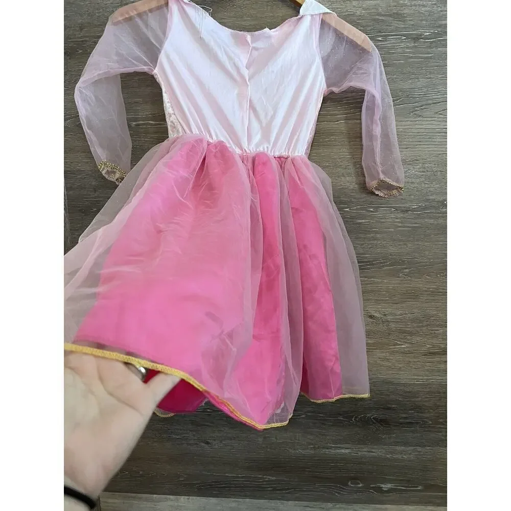 Disney Store Girls Sleeping Beauty Pink Aurora Princess Dress Costume Size 4 - Picture 2 of 9